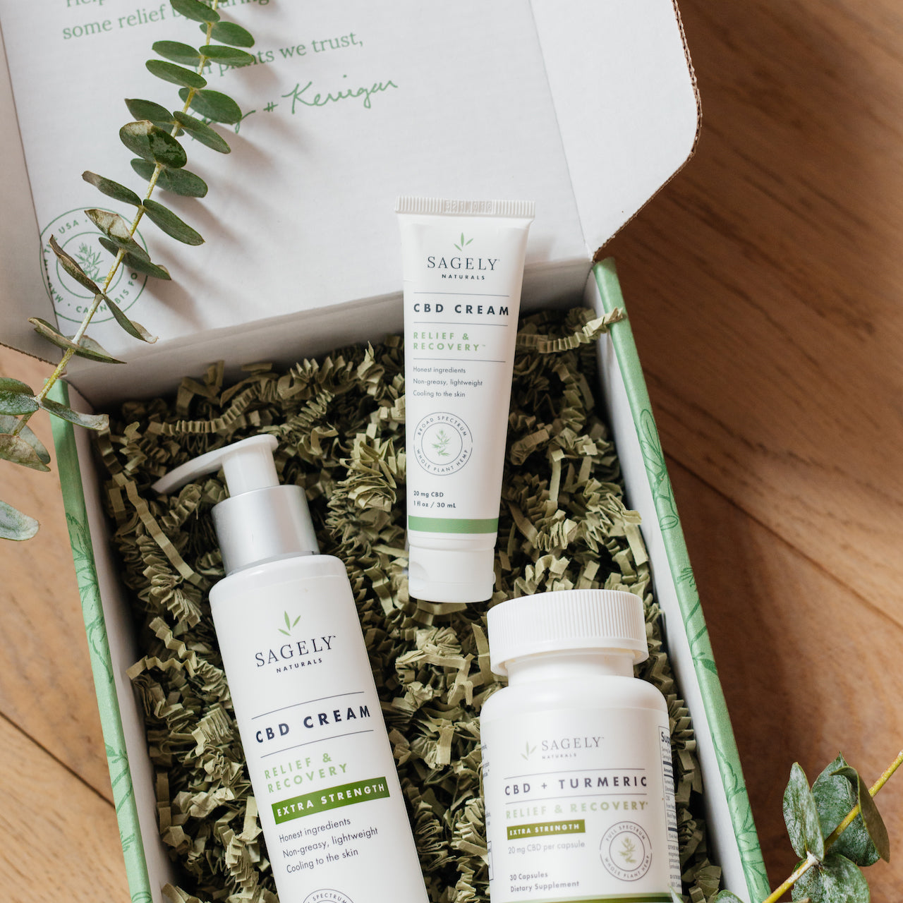 Sagely Naturals Relief & Recovery CBD Collection.